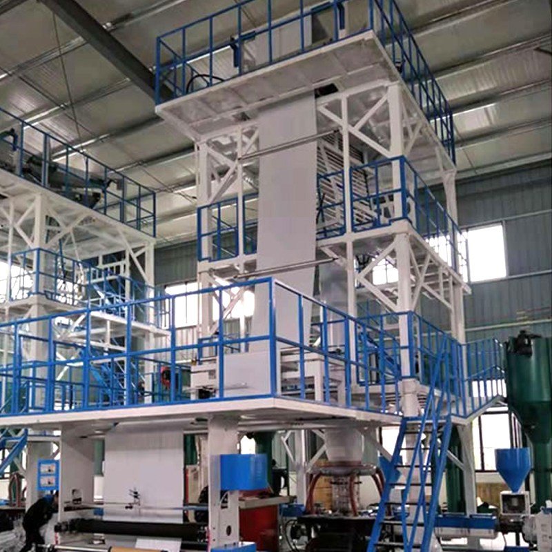 2500 Tipo de extrusión de suministro de tres capas Máquina de película soplada Rotario superior