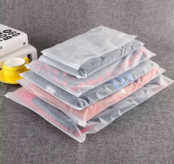 Bolsa de plástico plana con cremallera